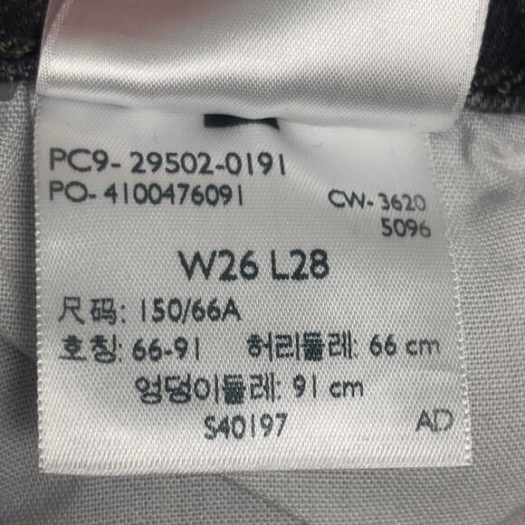 Levi's 501 Skinny Denim Jeans Washed Black 26 Button Fly Frayed Hem Classic - Picture 16 of 16